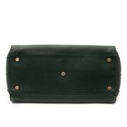 Saint Laurent Dark Green Sac De Jour Bag
