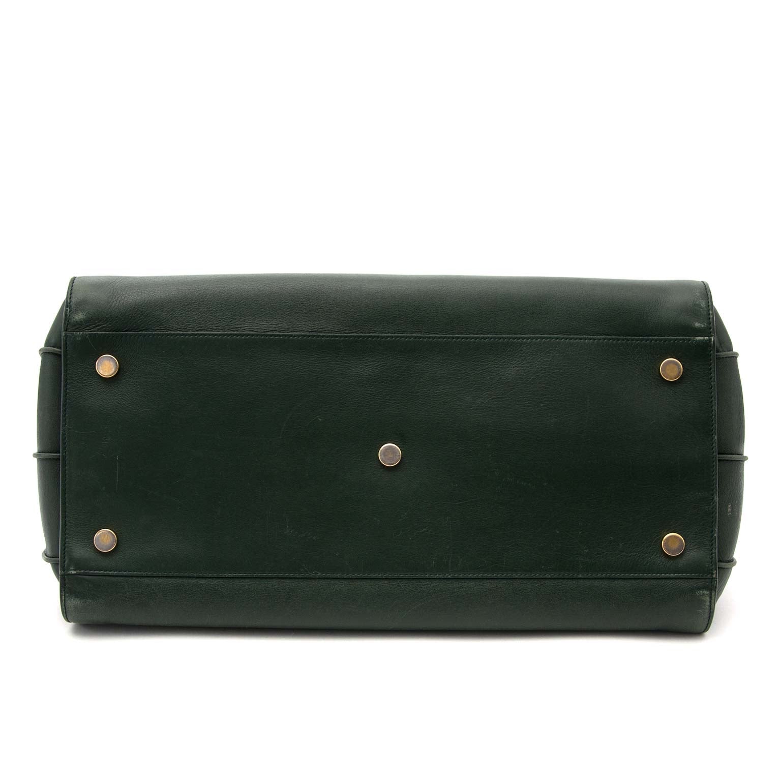 Saint Laurent Dark Green Sac De Jour Bag