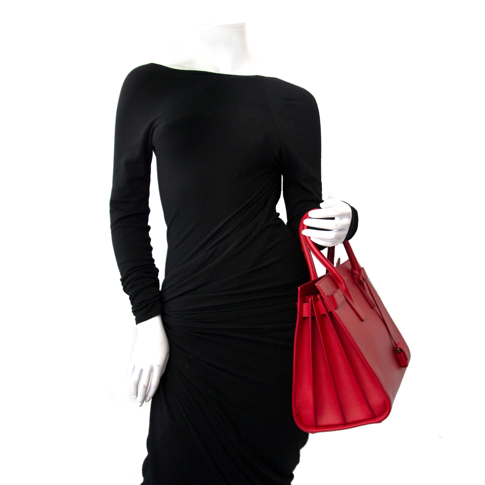 designer bags online for the best price Saint Laurent Red Sac De Jour