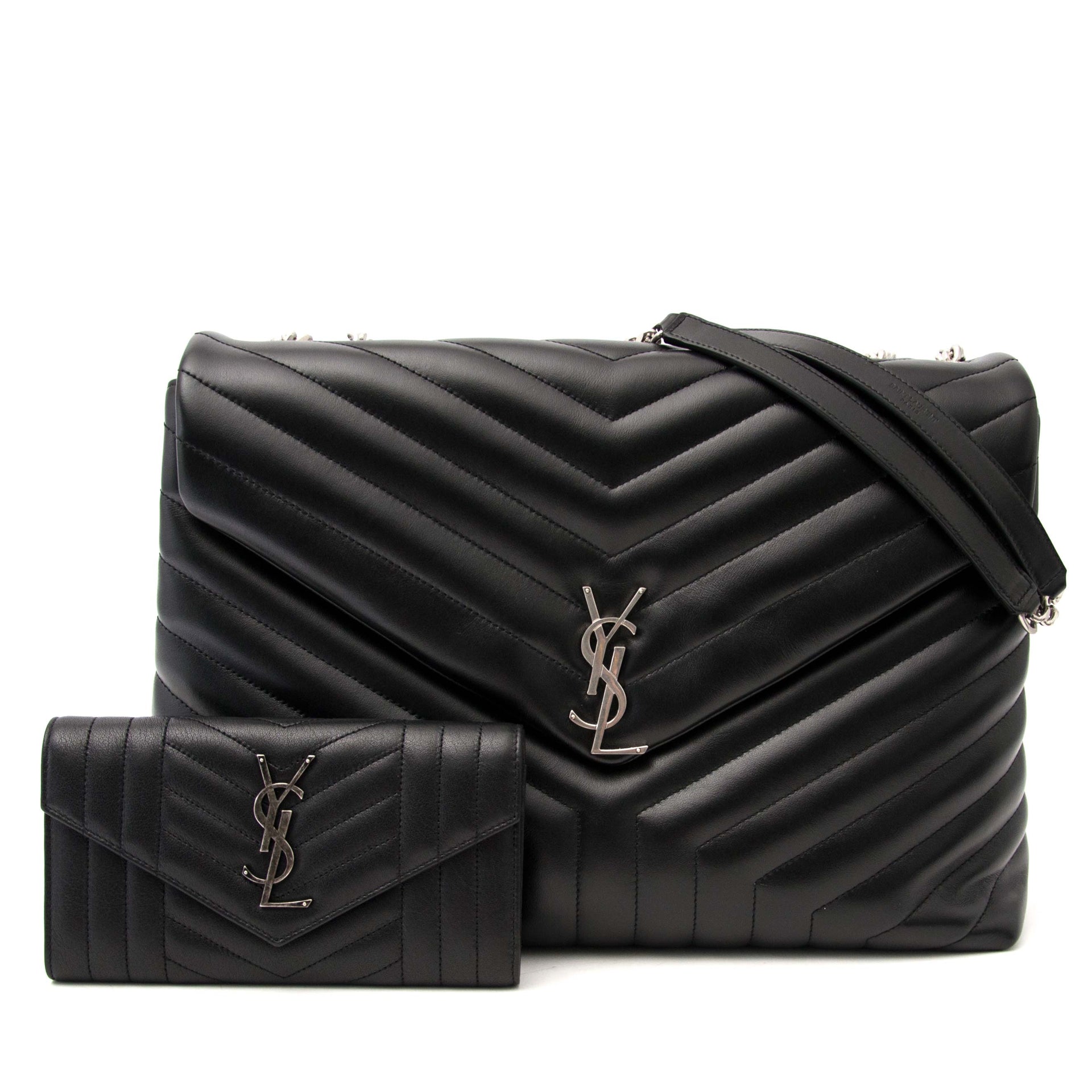 comme neuf sac a main Saint Laurent Large Lou Lou bag + Wallet pour le meilleur prix