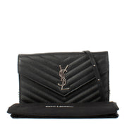 Saint Laurent Black Cassandre Envelope Chain Bag