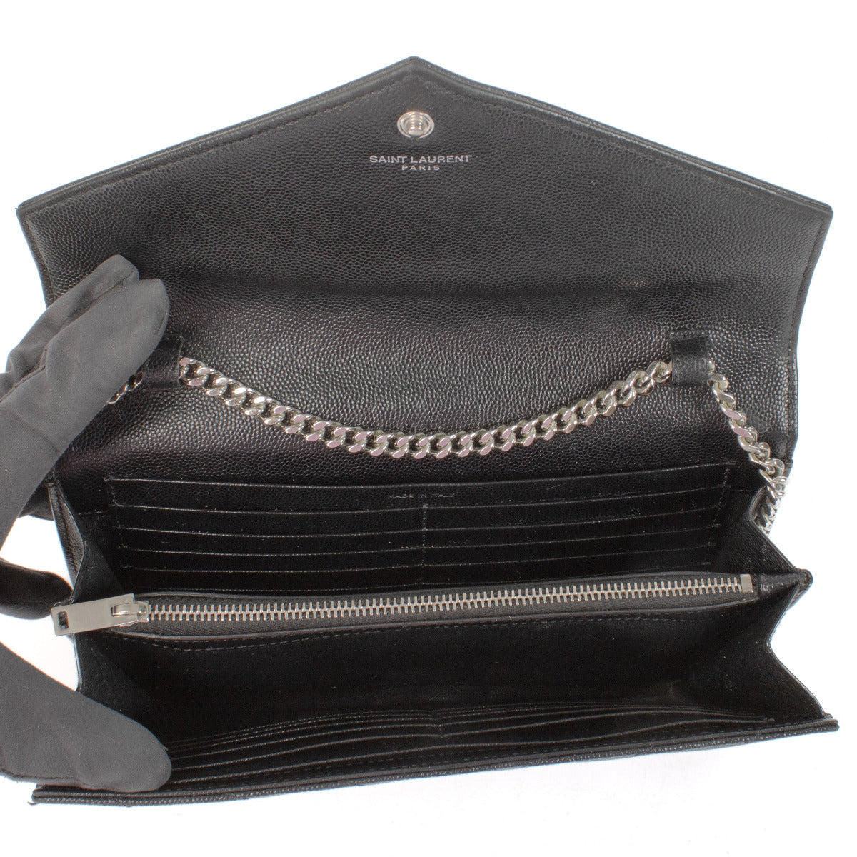 Saint Laurent Zwarte Cassandre Envelope Kettingtas
