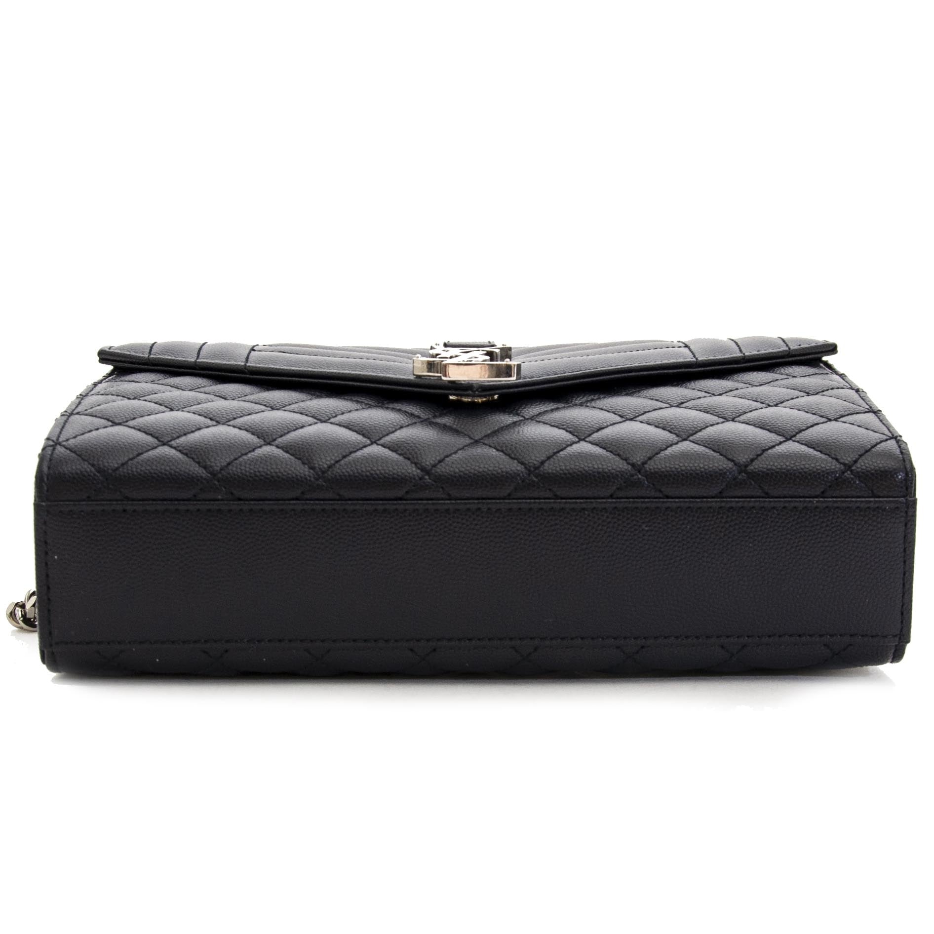 Saint Laurent Blue Grained Medium Envelope Bag