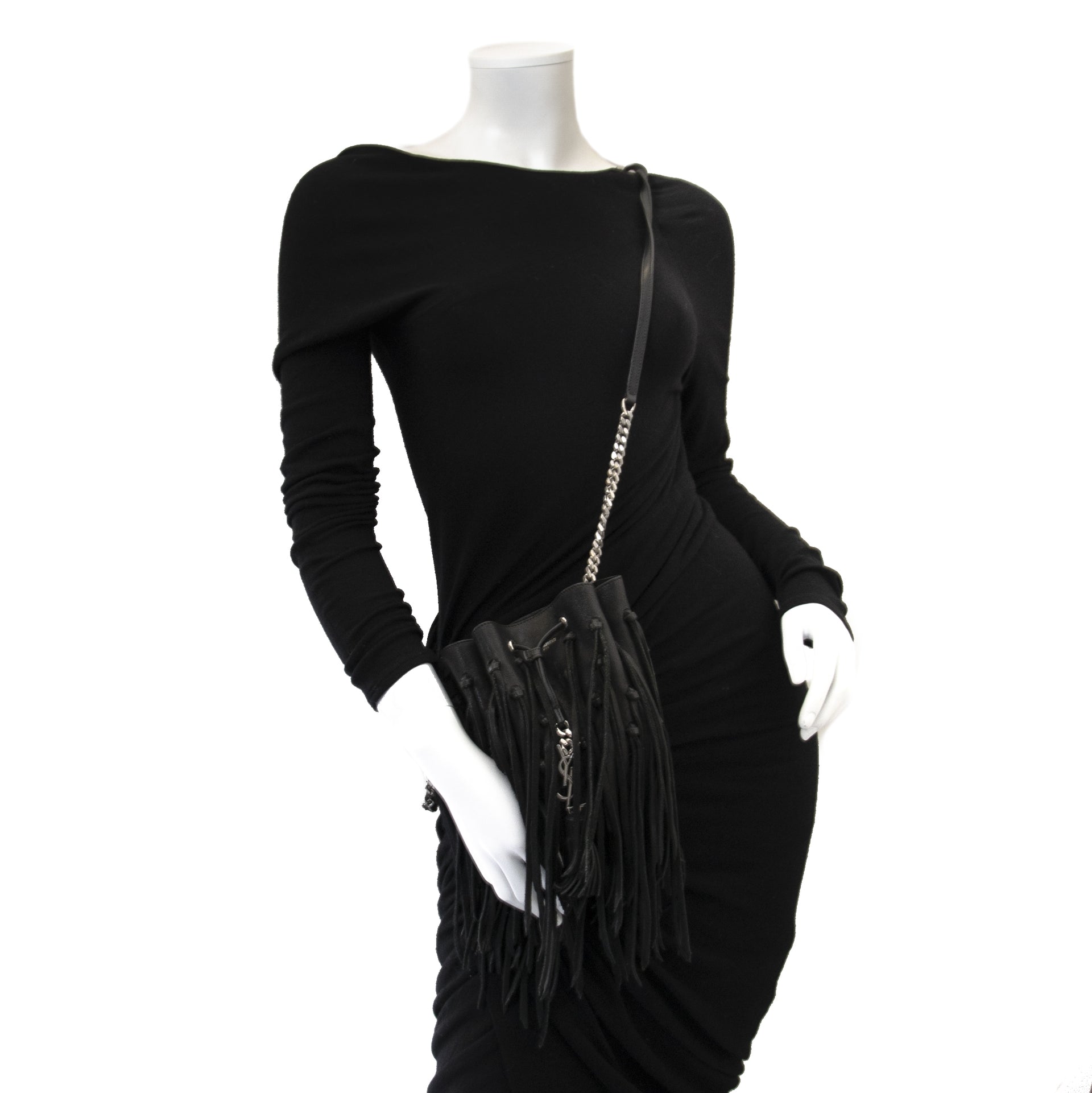 acheter en ligne seconde main Yves Saint Laurent Black Bucket Bag