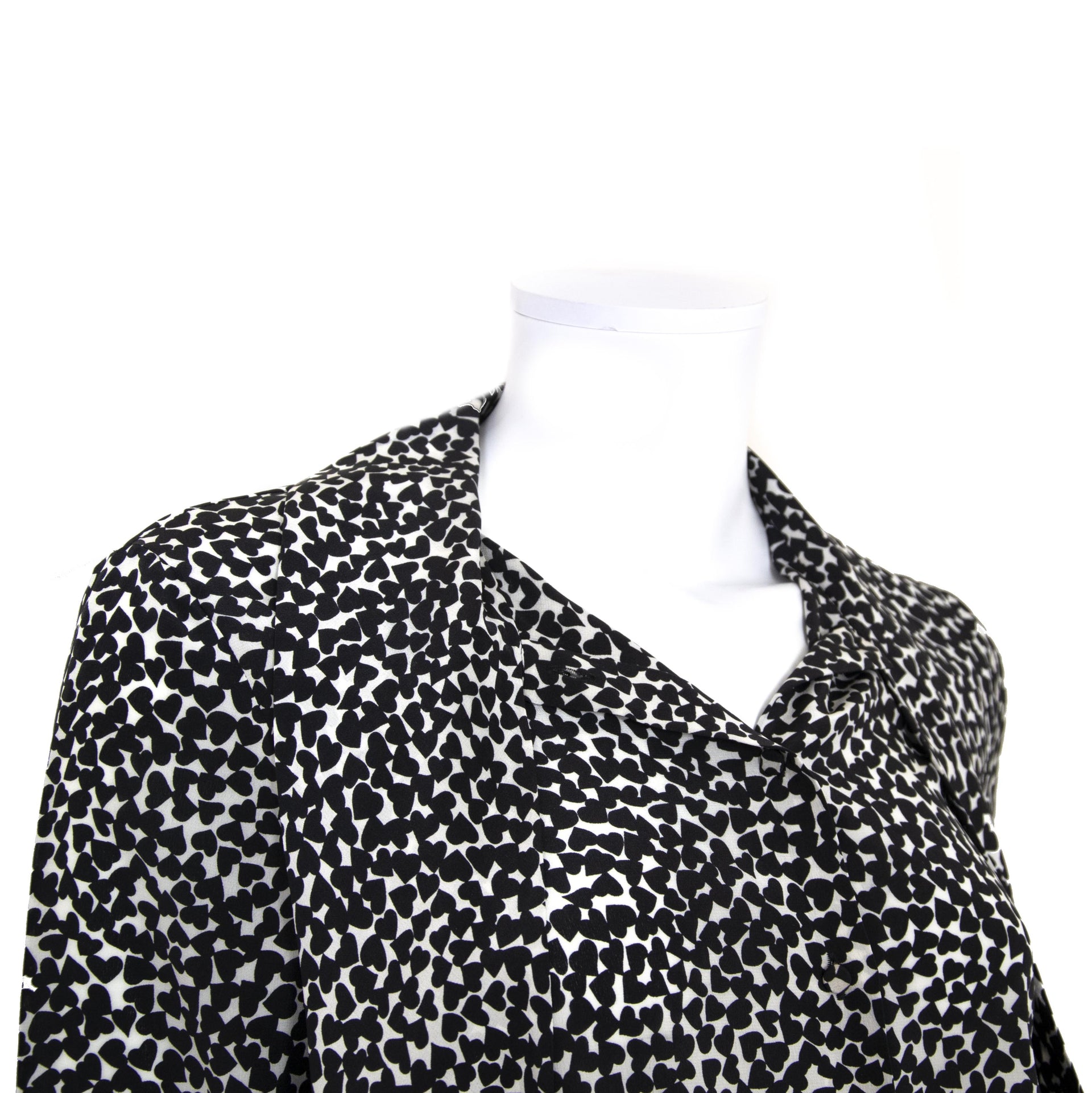 buy Saint Laurent Silk Black And White Blouse - Size FR 40 at labellov for the best price