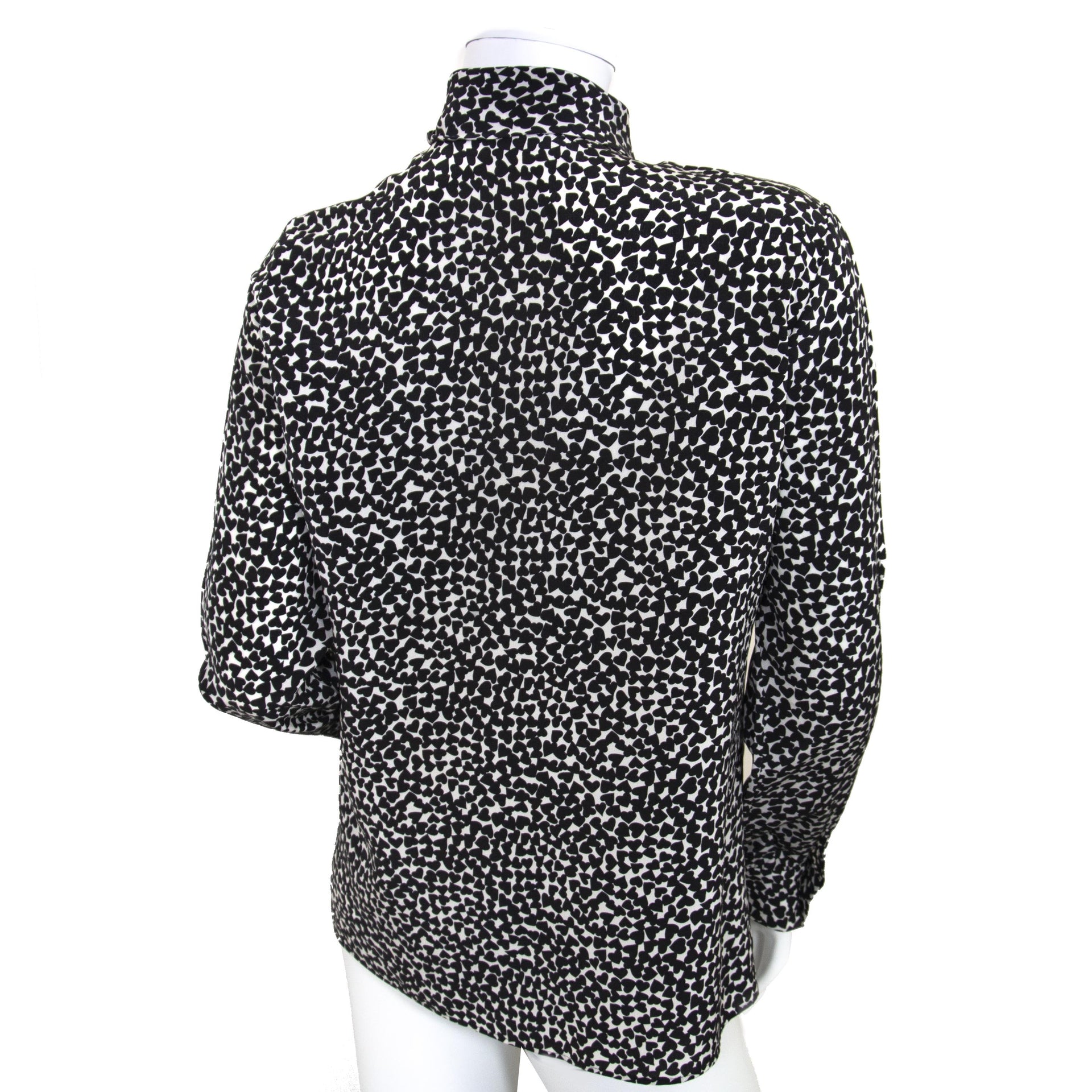 koop Saint Laurent Silk Black And White Blouse - Size FR 40 bij labellov aan de beste prijs