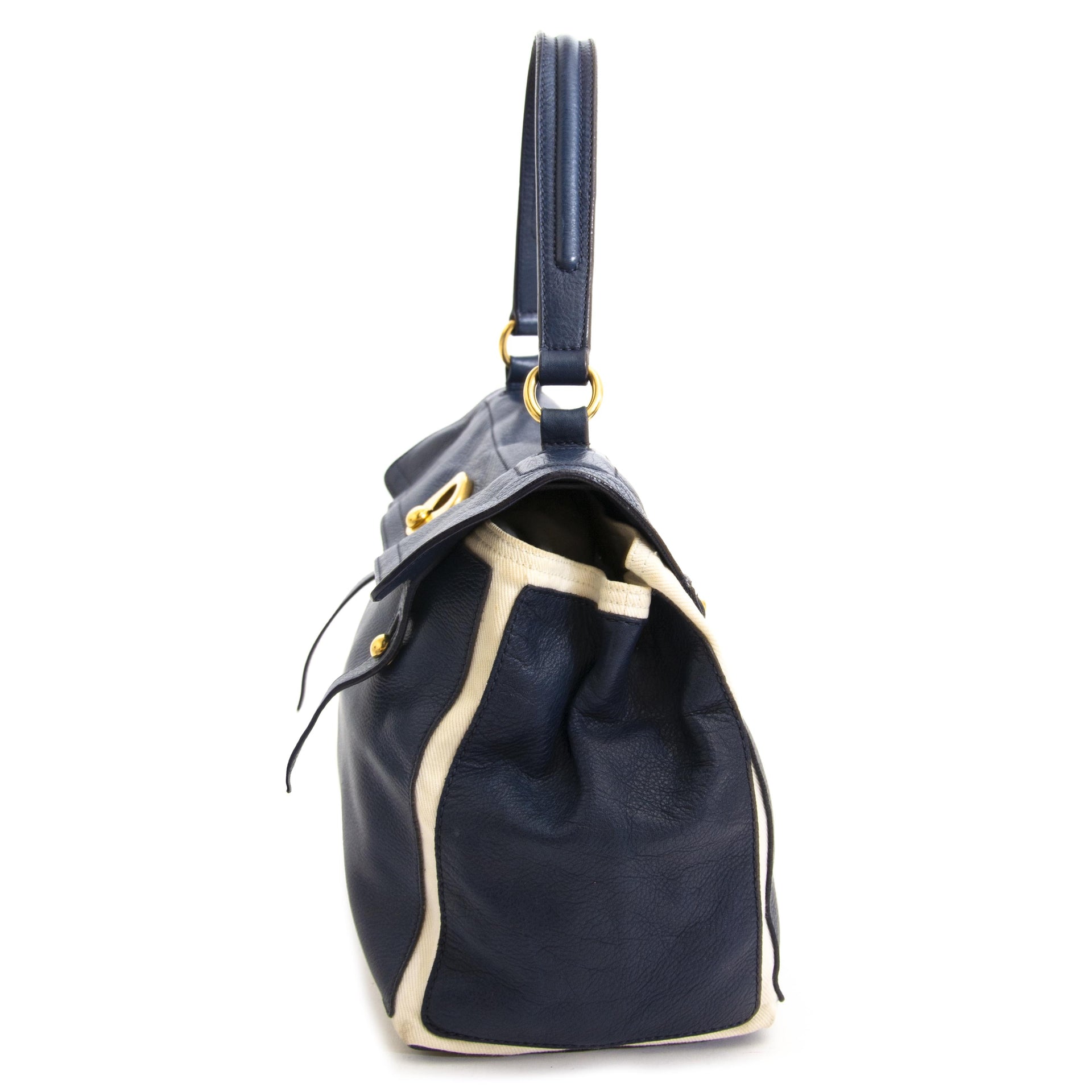 Yves Saint Laurent Muse Two Blue Shoulder Bag now nu te koop bij labellov vintage webshop aan de laagste prijs