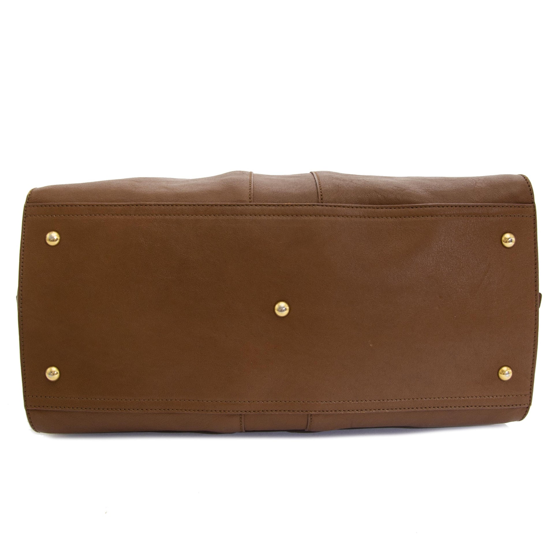 Saint Laurent Brown Cabas Y Leather Tote now for sale at labellov vintage fashion webshop belgium