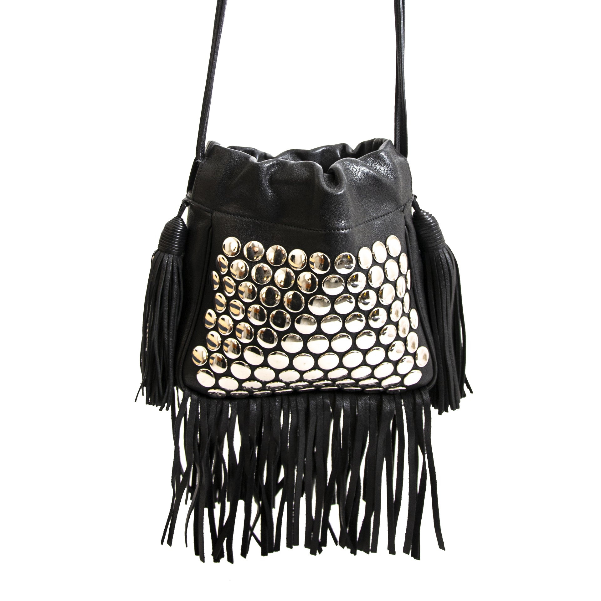 Authentieke tweedehands Saint Laurent Studded Bucket Bag online winkelen LabelLOV