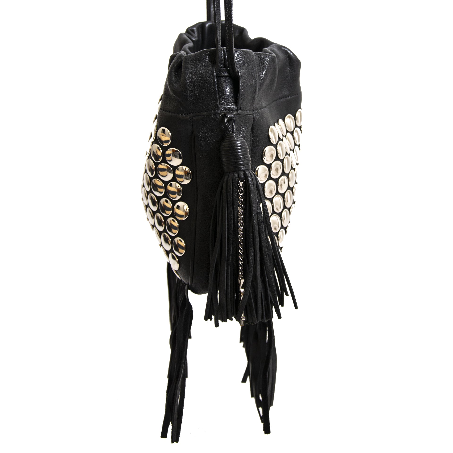Authentique seconde main Saint Laurent Studded Bucket Bag online shopping LabelLOV