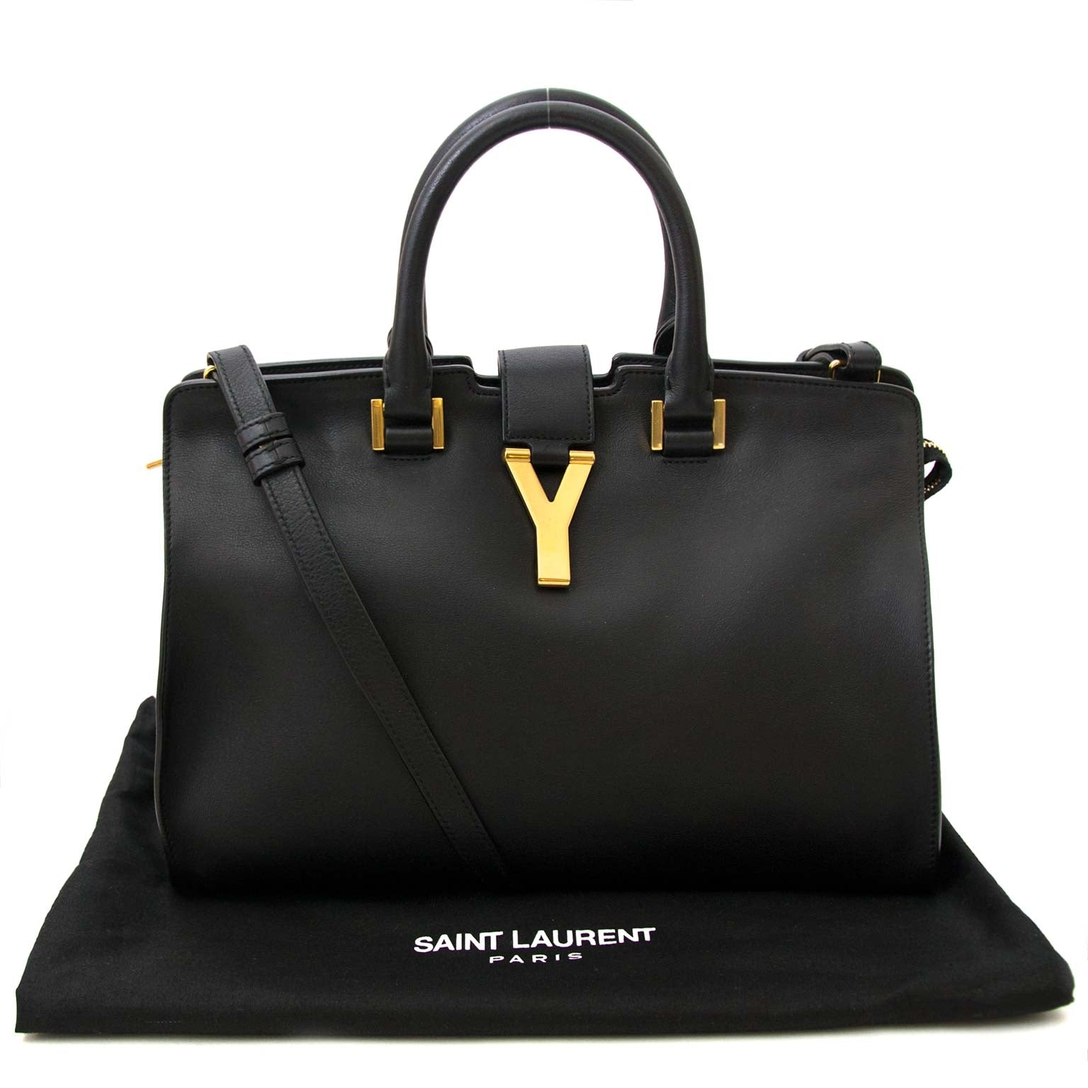 koop Saint Laurent Black Y Ligne Cabas en betaal veilig online