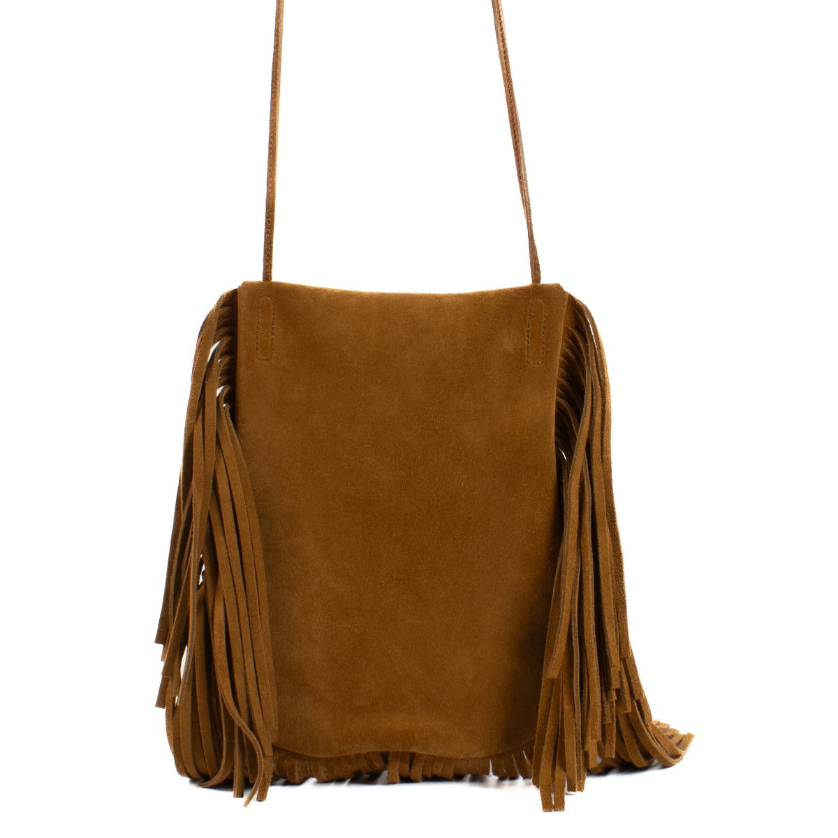 Saint Laurent Camel Suede Anita Crossbody Bag