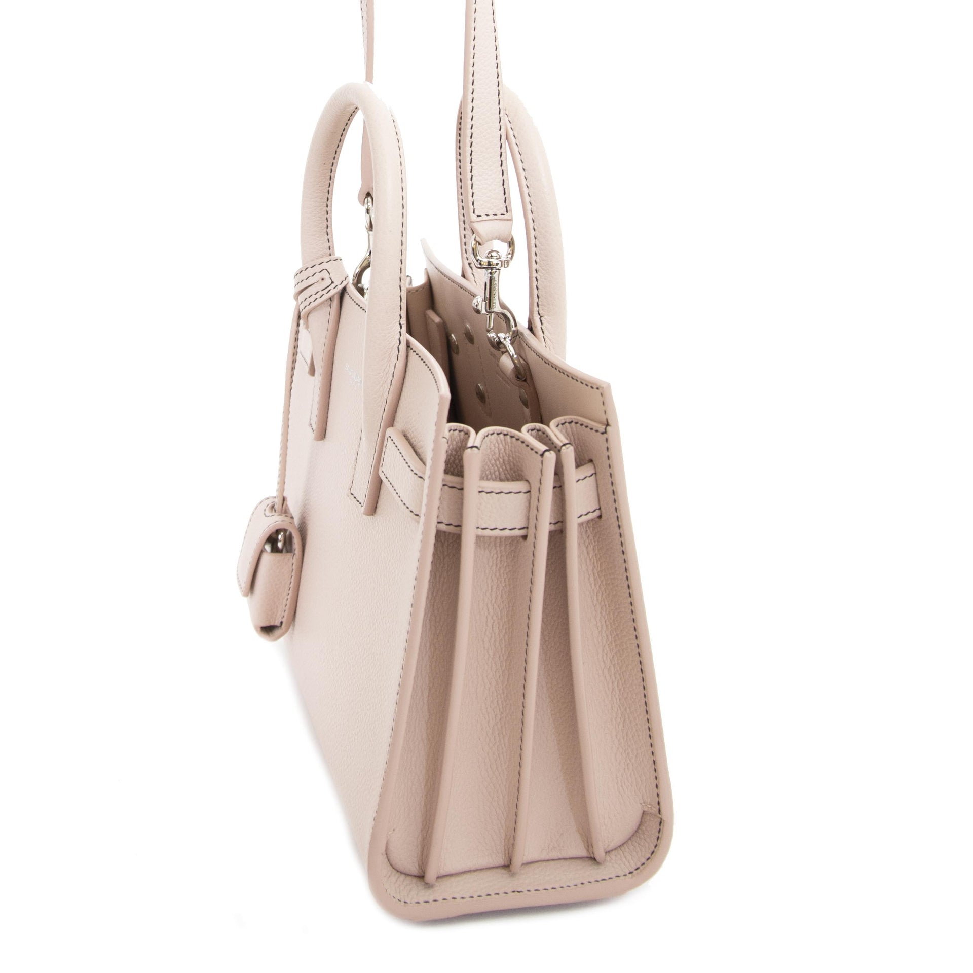 Saint Laurent Dusty Pink Sac De Jour Nano nu te koop bij labellov vintage mode webshop belgië