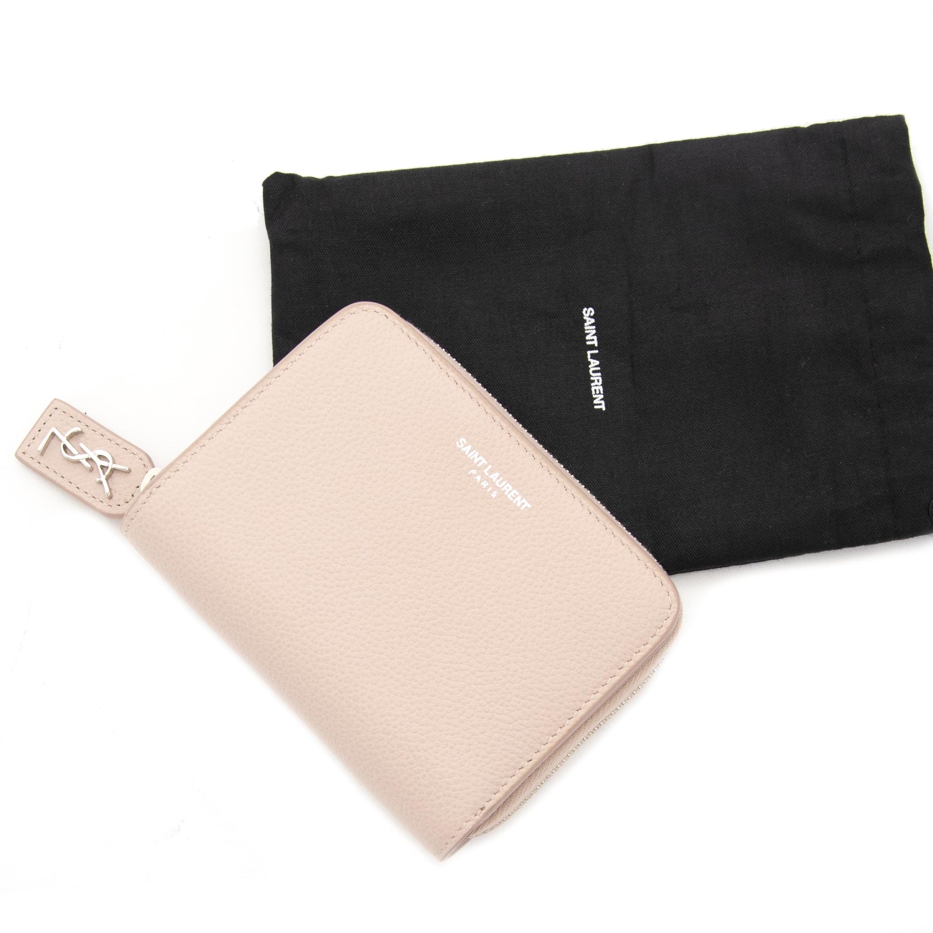 Saint Laurent Rive Gauche Compact Zip Around Wallet now for sale at labellov vintage fashion webshop belgium