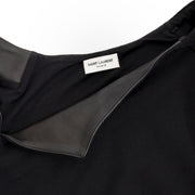 Saint Laurent Black Sweater Leather Collar - Size XS