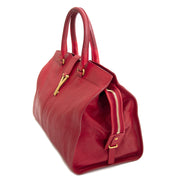 shop safe online tegen de beste prijs Saint Laurent YSL Red Leather Medium Cabas Chyc Tote Bag