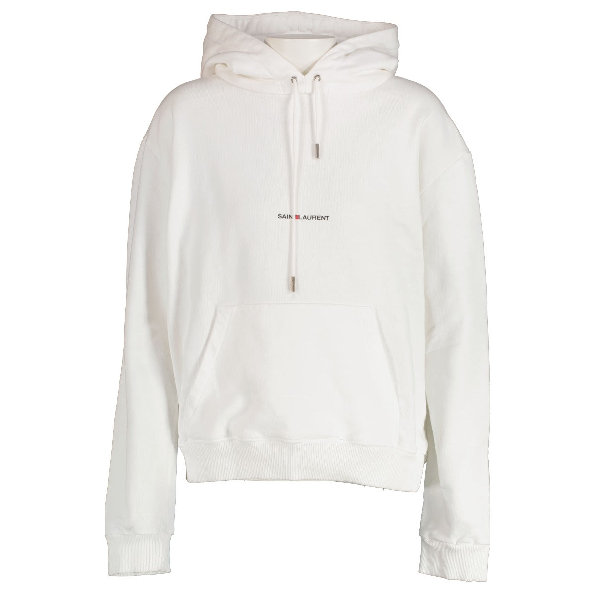 Saint Laurent White Rive Gauche Hoodie