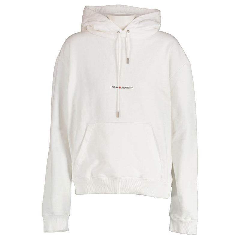 Saint Laurent White Rive Gauche Hoodie