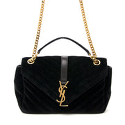 Saint Laurent Velvet College Bag kopen in Antwerpen? Koop veilig en makkelijk online bij Labellov tweedehands luxe
