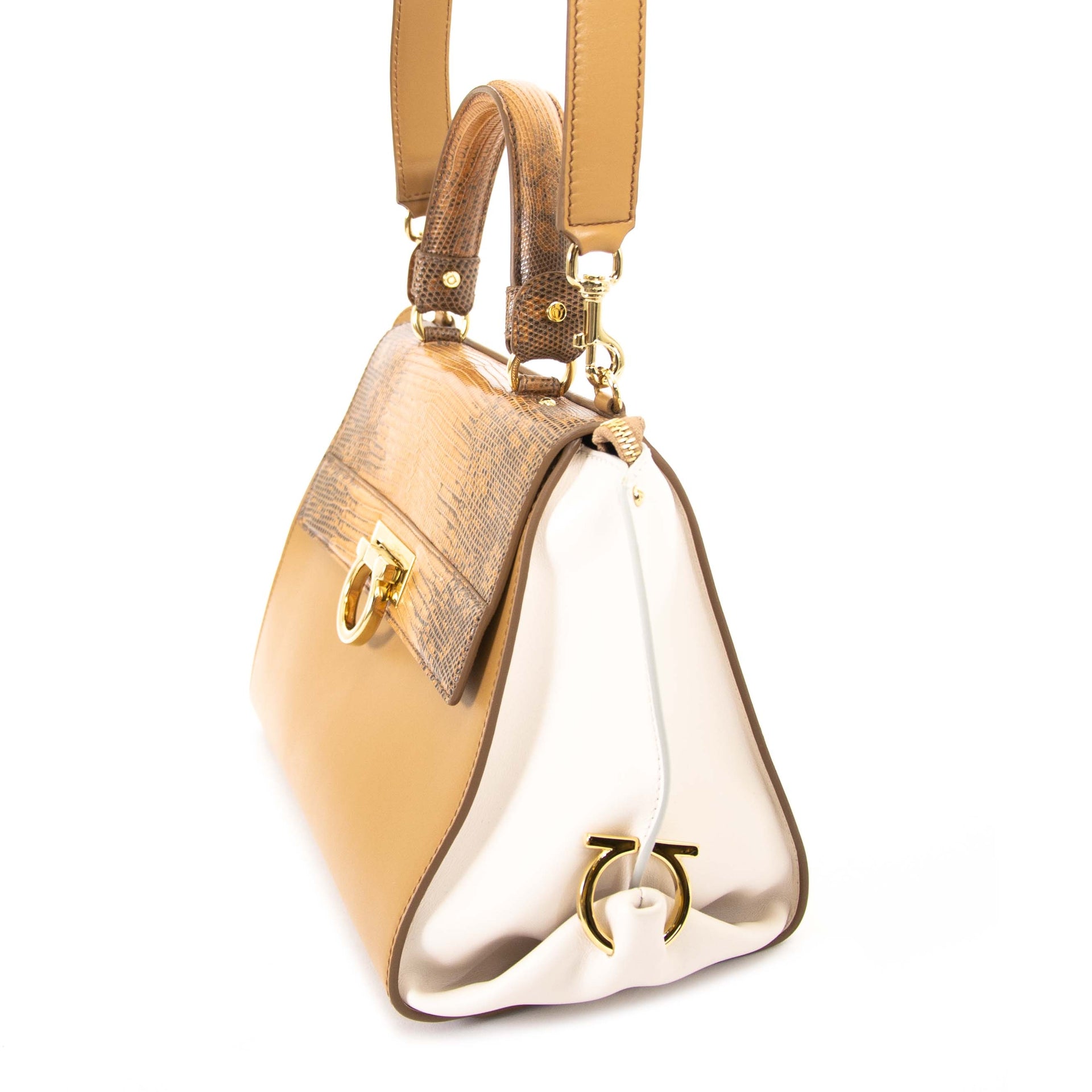 Salvatore Ferragamo Sofia Caramel Lizard
