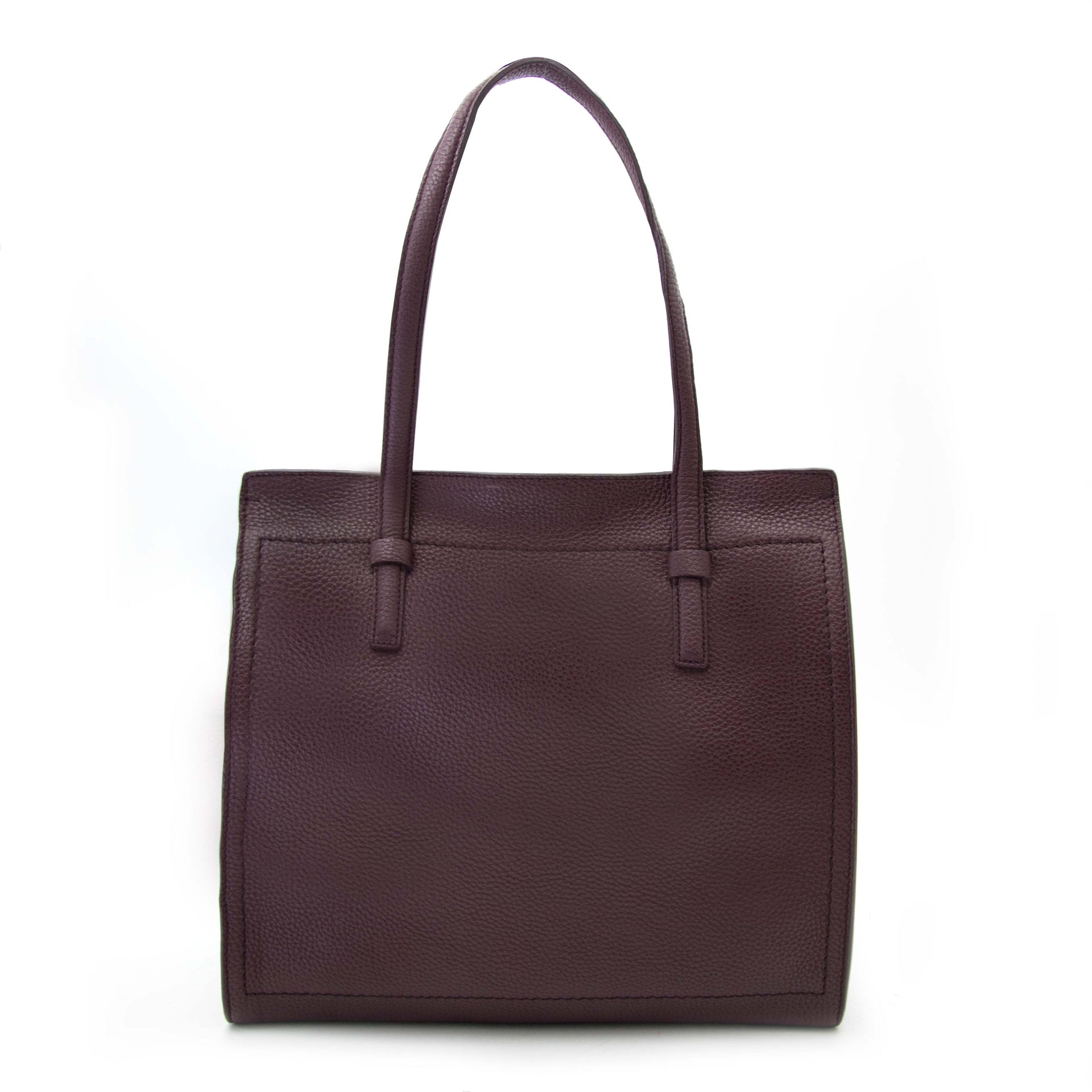 Salvatore Ferragamo Burgundy Minimalist Tote