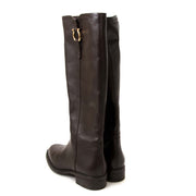 Shop safe online at Labellov in Antwerp this 100% authentic second hand Salvatore Ferragamo Robespierre Gancini Riding Boots - size 37.5