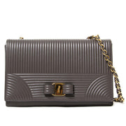 koop Salvatore Ferragamo Grey Leather Ginny Crossbody Bag bij labellov aan de beste prijs