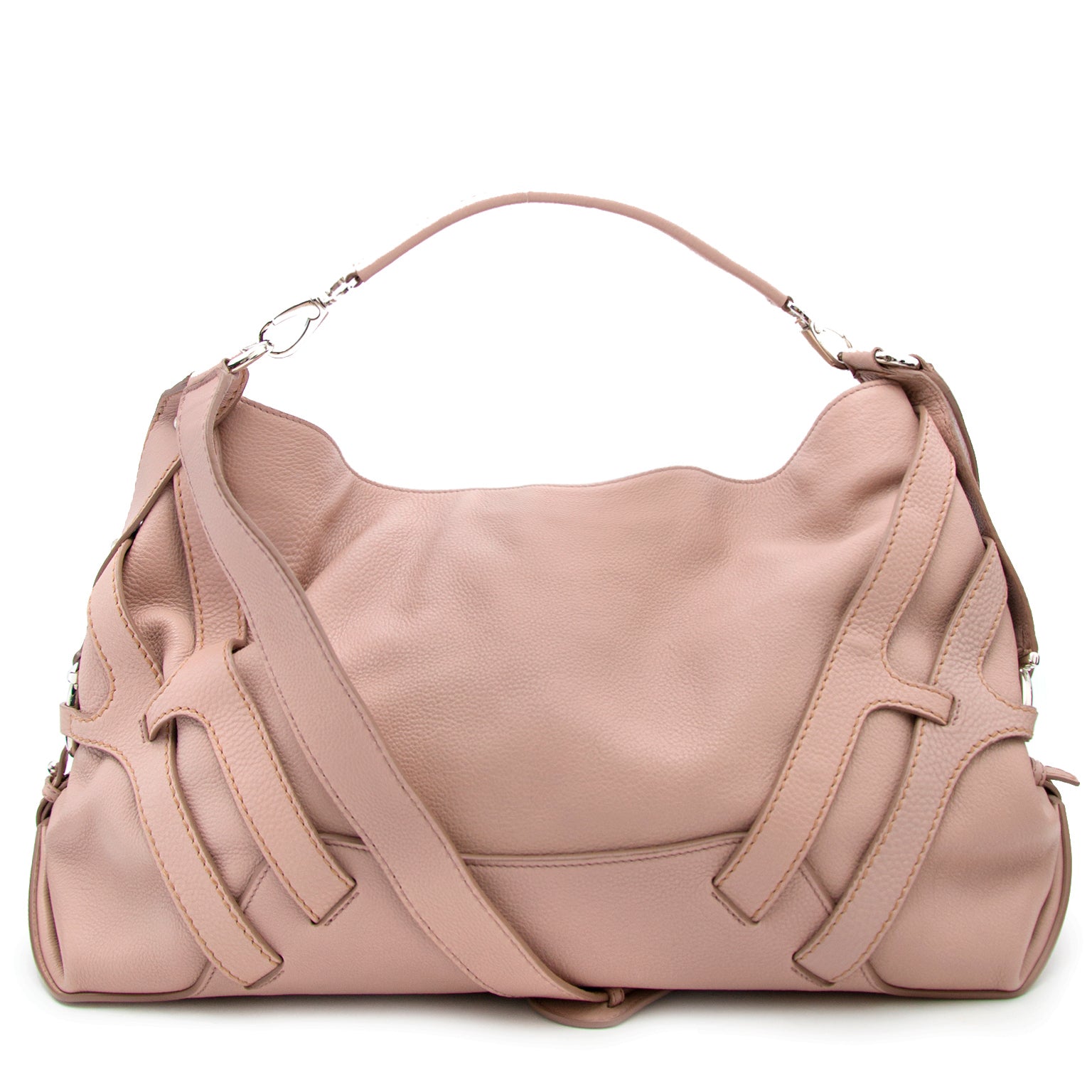 Salvatore Ferragamo roze schouldertas nu tegen de beste prijs bij labellov.com