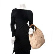 Salvatore Ferragamo Ceyla Braided Beige Leather Bag