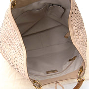 Salvatore Ferragamo Ceyla Braided Beige Leather Bag