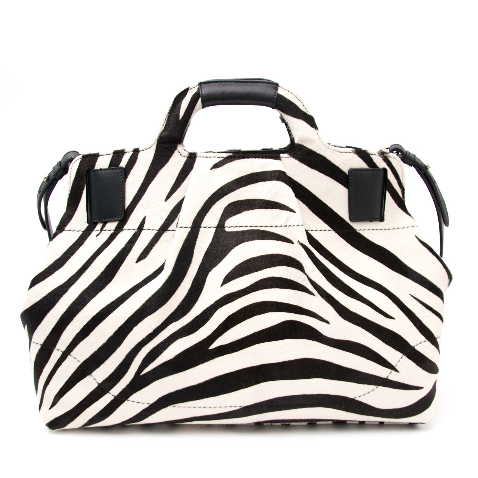 Koop en verkoop uw authentieke Salvatore Ferragamo 'W' Bag Zebra Pony Hair