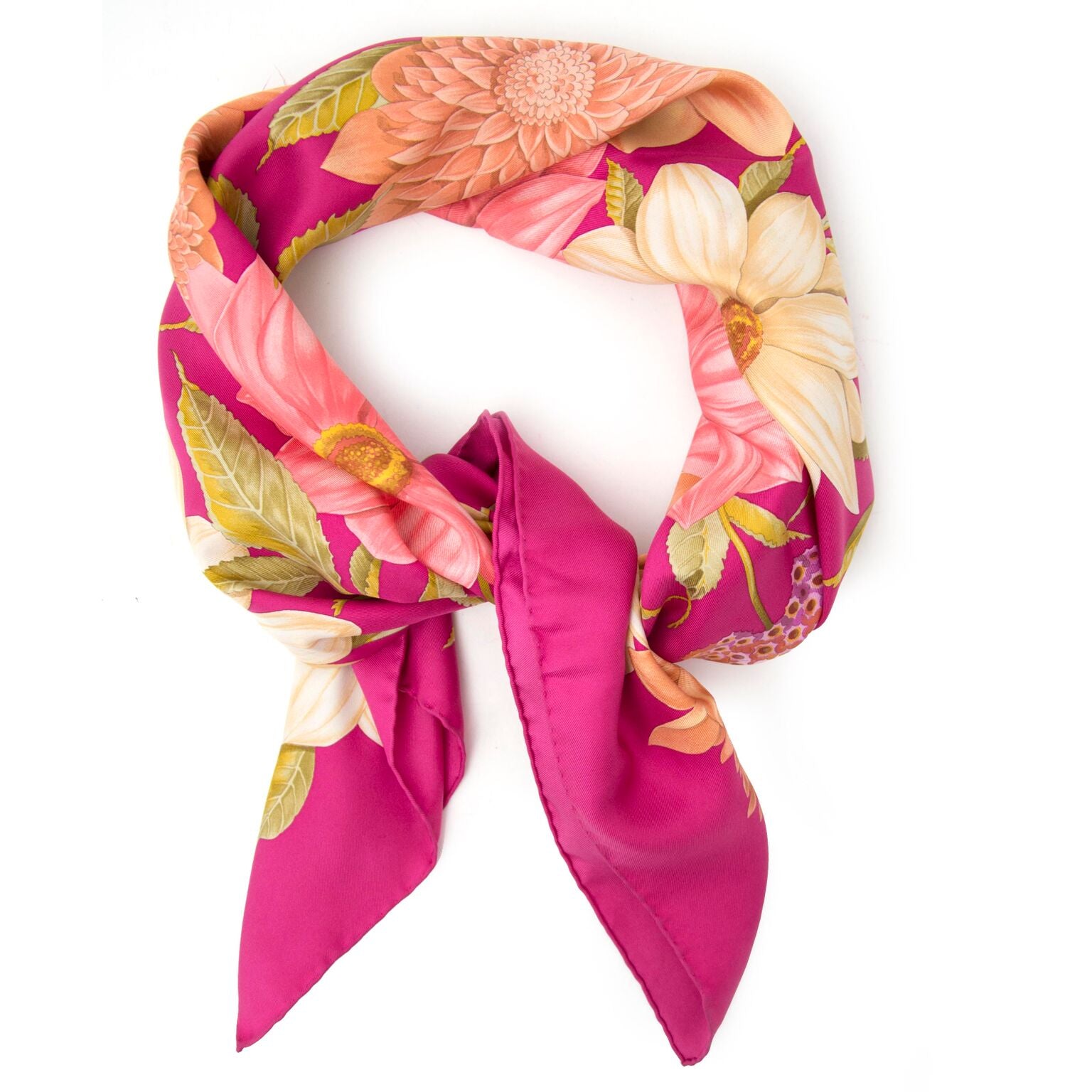 meerkleuren bloemen sjaal van Salvatore Ferragamo