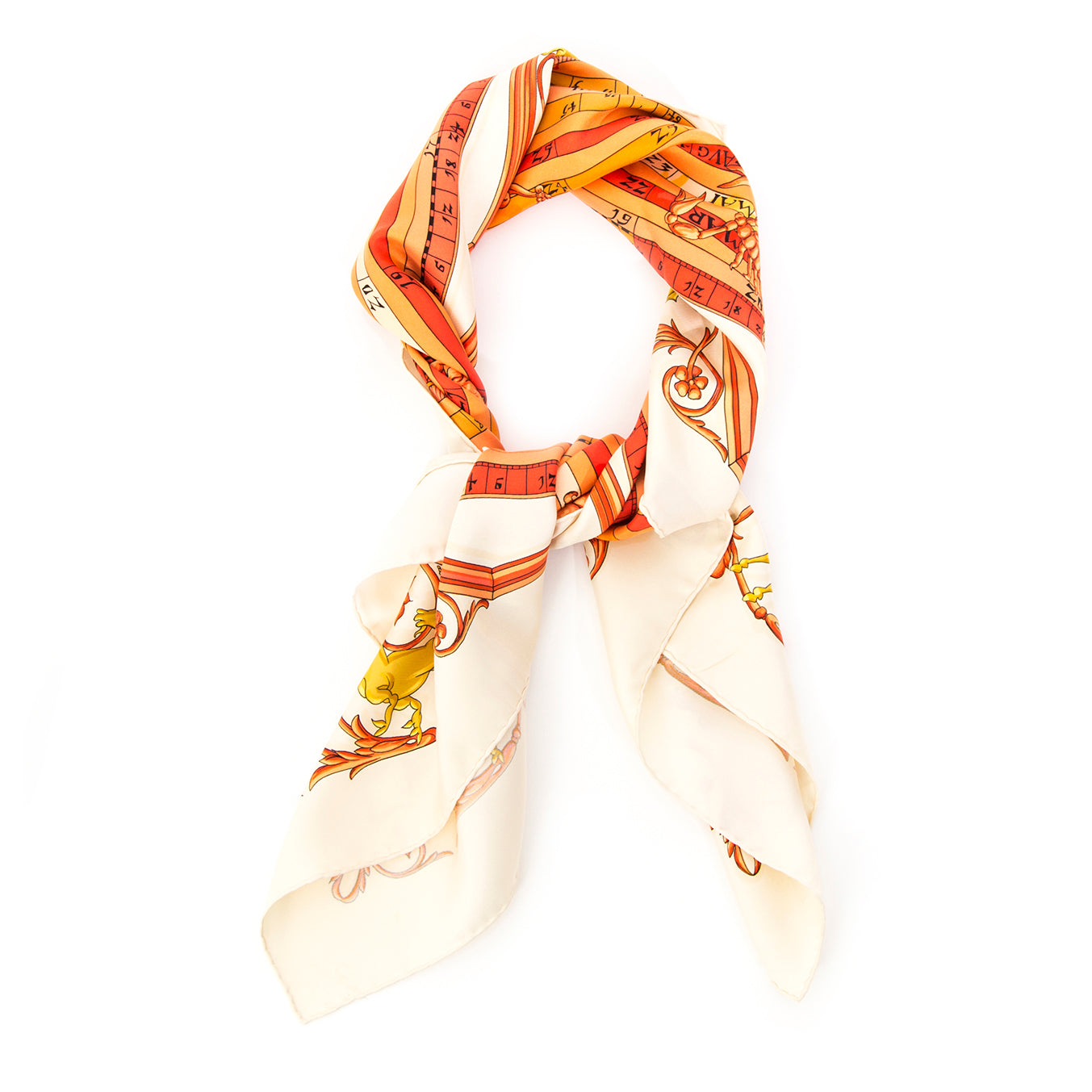 Buy safe online secondhand Hermès carré de soie 'Astrologie-Dies et Hore' like new worldwide shipping