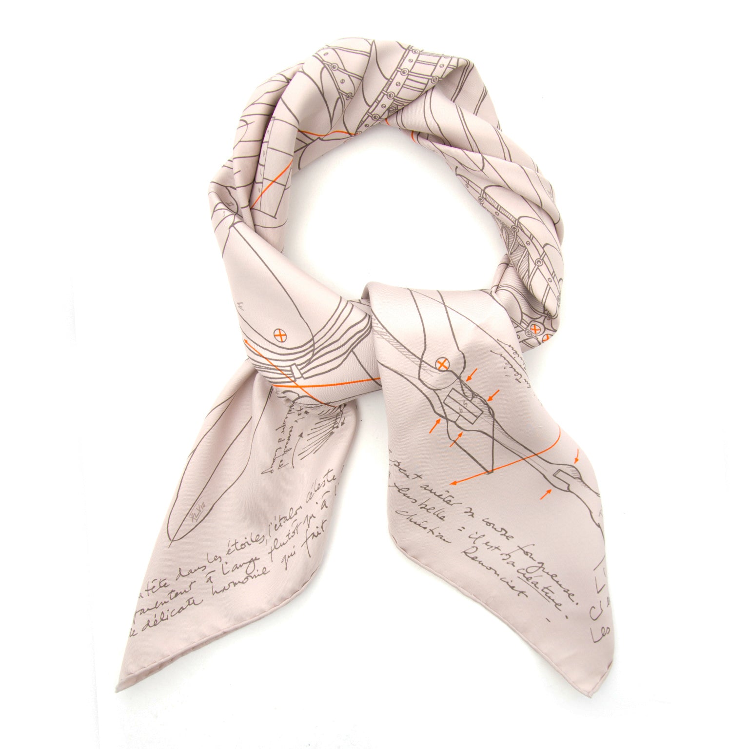 Secondhand Hermès Le Pégase Lumière Silk Scarf for the best price online available on Labellov