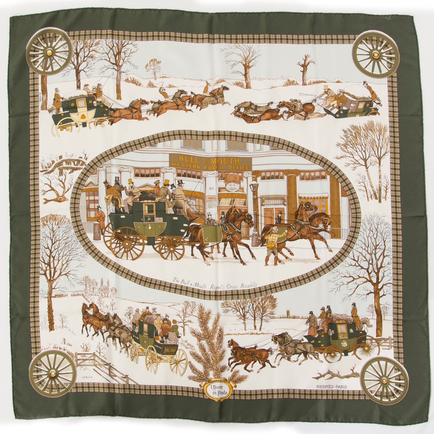 Buy Hermès Scarf L'hiver en poste 100% authentic and for the best price on Labellov.com