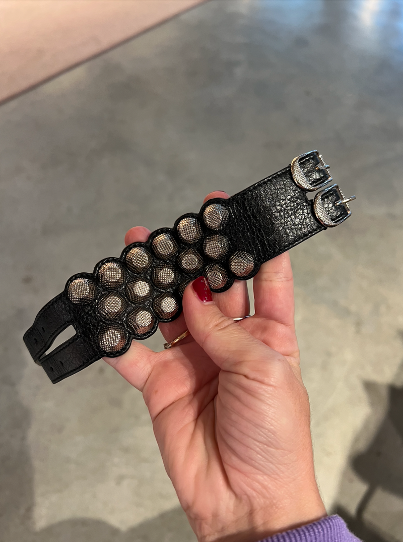 Balenciaga Zwarte Arena Giant All Stud Armband