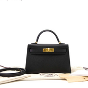 Acheter votre sac exclusive Hermes Kelly Mini II 20cm black epsom GHW pour le meilleur prix chez Labellov à Anvers