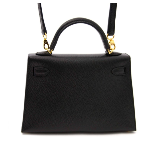 Buy your Hermes Kelly Mini II 20cm black epsom GHW immediately without waiting at Labellov