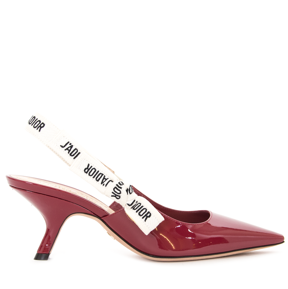 Christian Dior J'Adior Slingback Kitten Heel Pumps - Size 37