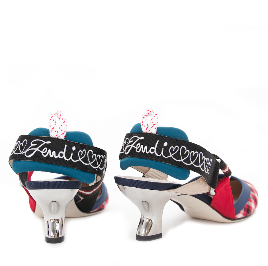 Fendi Multicolour Slingback Court Shoes