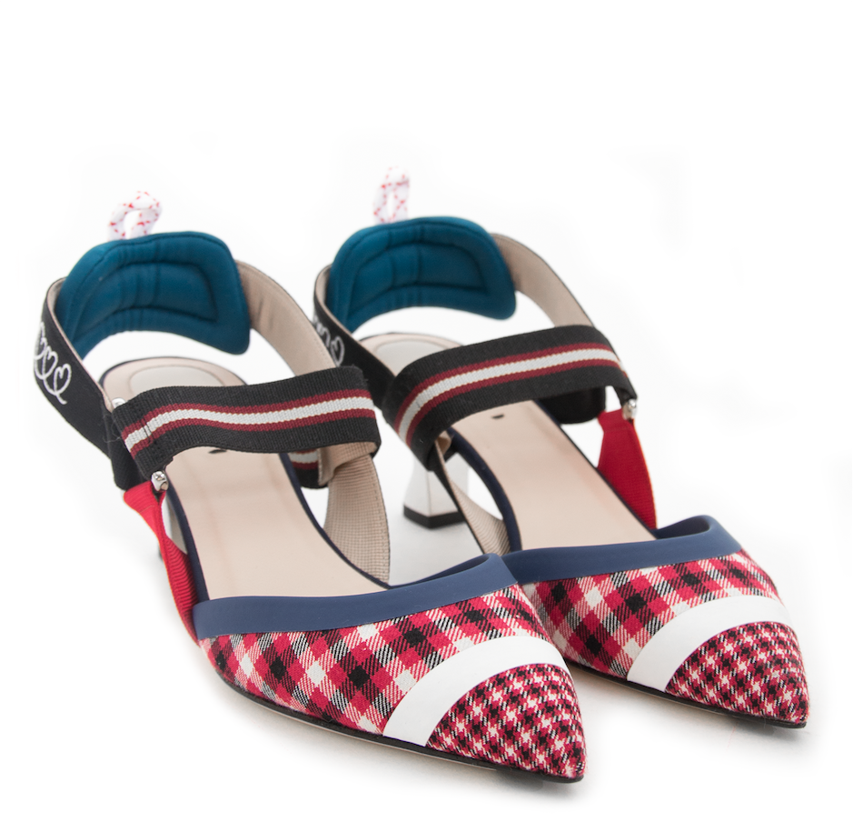 Fendi Multicolour Slingback Court Shoes