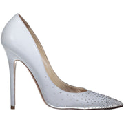 Jimmy Choo Anouk Heels White Nappa Leather Silver Studs - SIZE 39