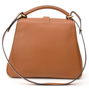 Authentic Delvaux tan cognac Gin Fizz Jumping leather handbag shoulder bag right price labellov online webshop designer vintage safe secure Antwerp Belgium
