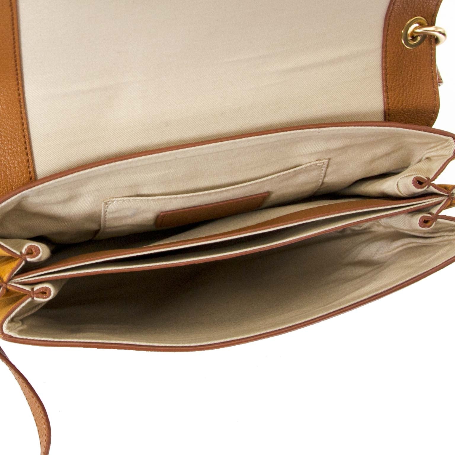 See By Chloe Cognac Hana Medium Crossbody Bag now for sale at labellov vintage fashion webshop belgium