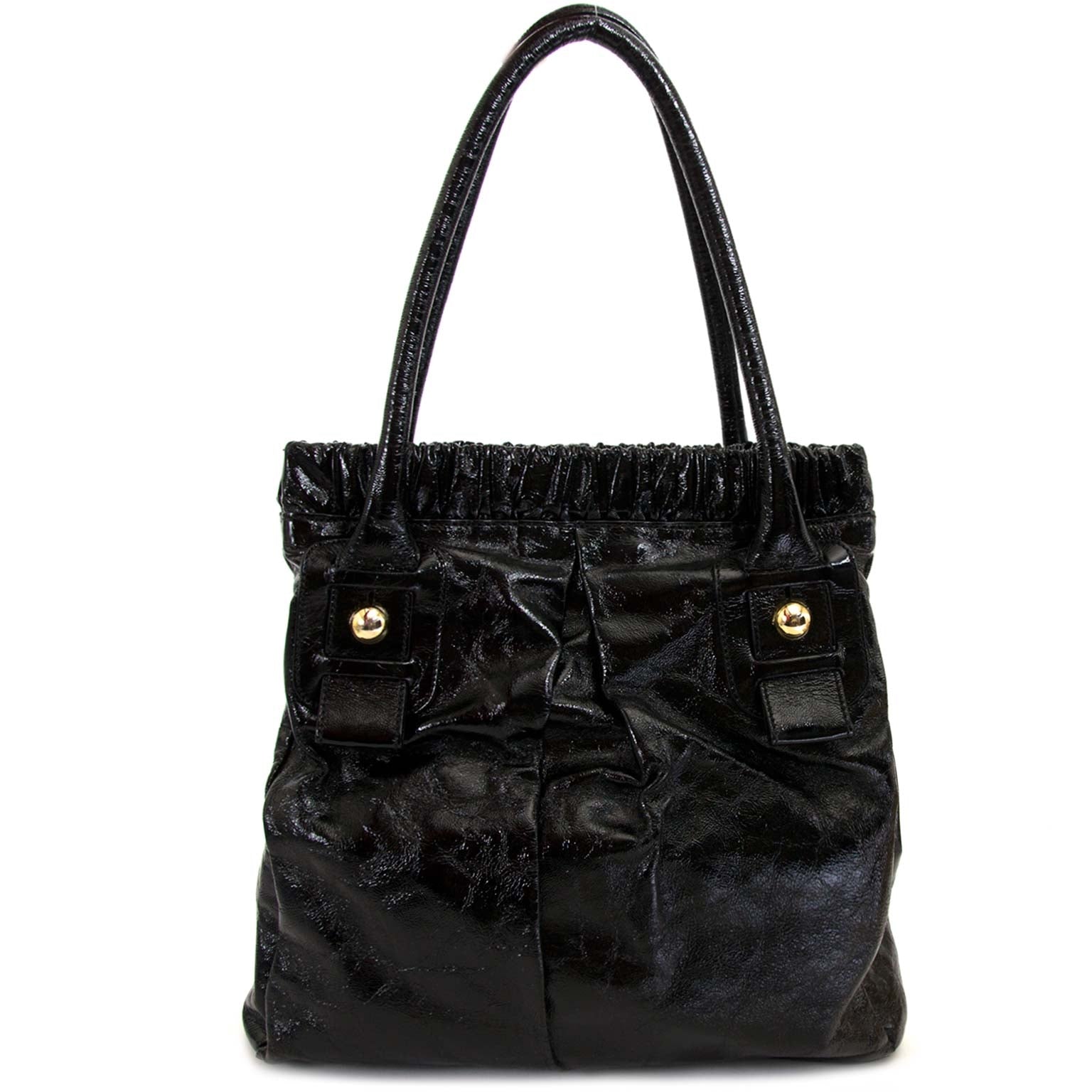achetez Sergio Rossi Black Patent Leather Tote et payez secure on ligne