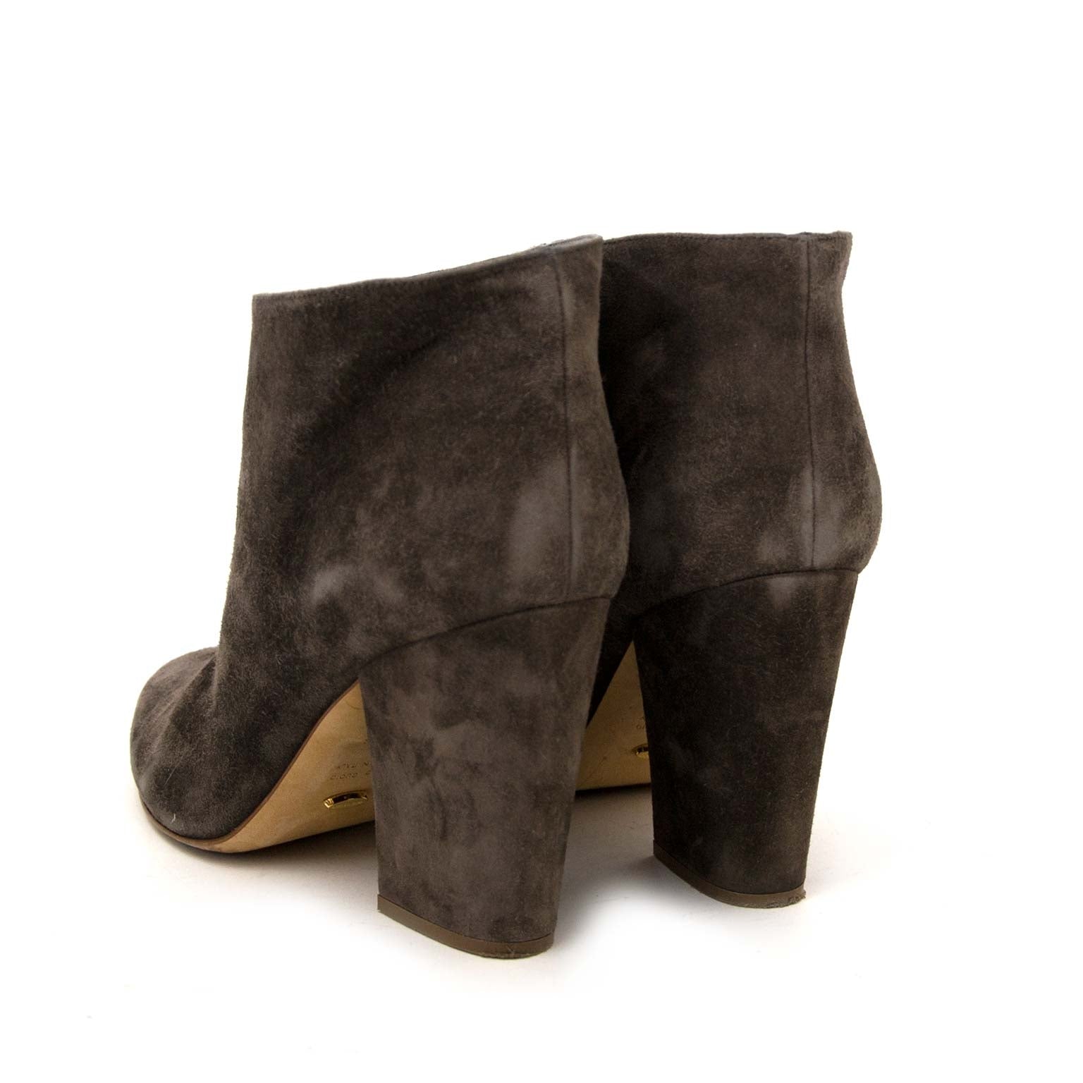 Sergio Rossi Grey Suede Ankle Boots - size 38.5