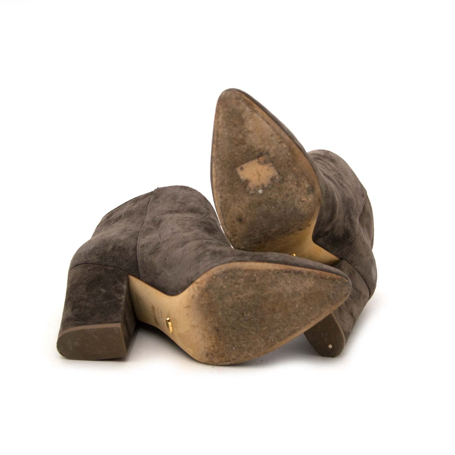 Sergio Rossi Grey Suede Ankle Boots - size 38.5