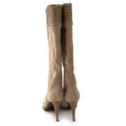 sergio rossi suede beige mid-kalf laarzen nu te koop bij labellov vintage mode webshop belgië