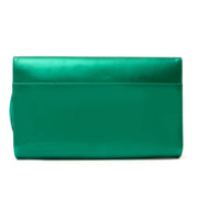 shop safe online secondhand luxury Sergio Rossi Green Patent XL Clutch