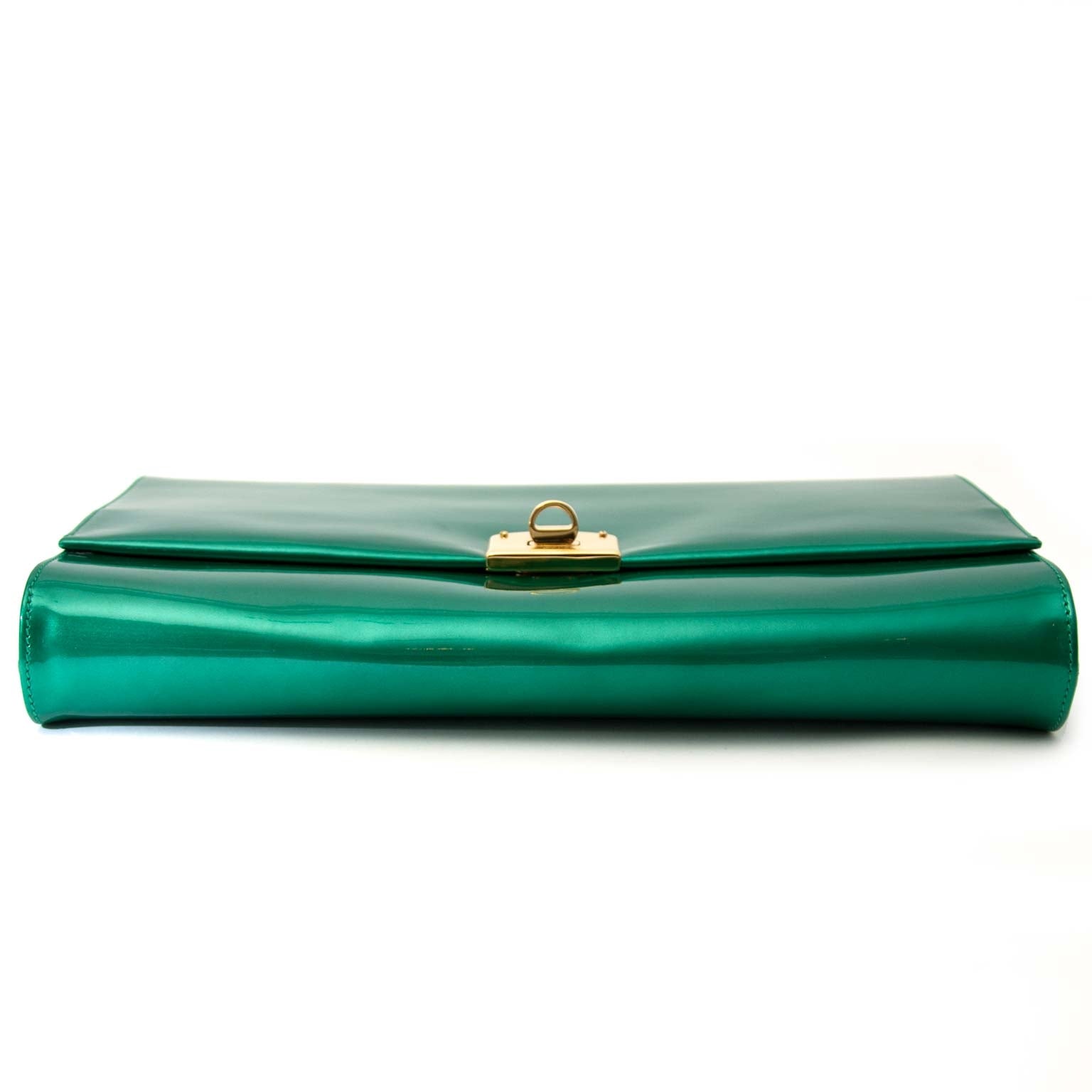 koop veilig online of in boetiek Sergio Rossi Green Patent XL Clutch Antwerpen, België